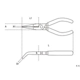 Beta Pinze a becchi piatti lunghissimi piegati
