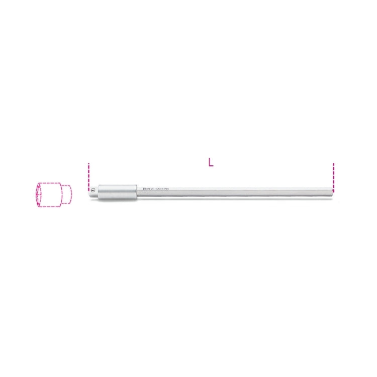 Beta Portabussole quadro maschio 1/4” cromato