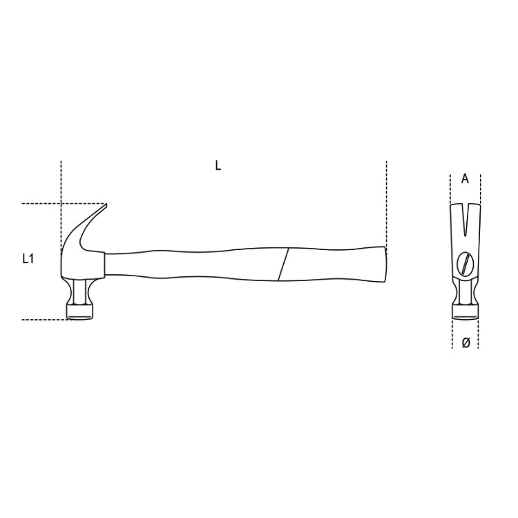 Beta Martelli con penna a granchio manico in acciaio