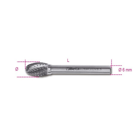 Beta Lime rotative in metallo duro taglio incrociato HM6