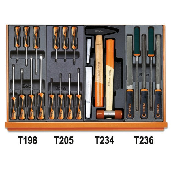 Beta Assortimento di 146 utensili per impiego universale in termoformato rigido in ABS