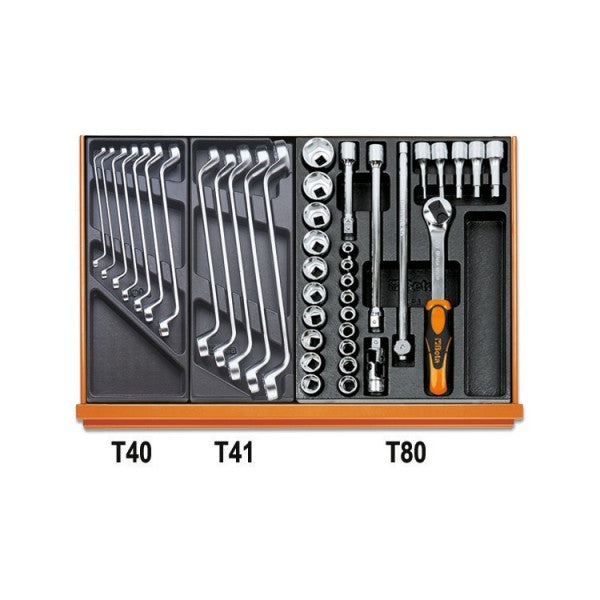 Beta Assortimento di 261 utensili per manutenzioni industriali in in termoformato rigido in ABS