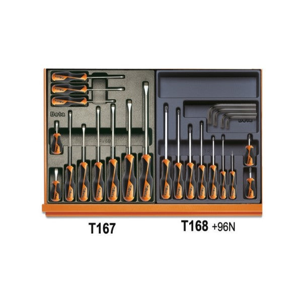 Beta Assortimento di 261 utensili per manutenzioni industriali in in termoformato rigido in ABS