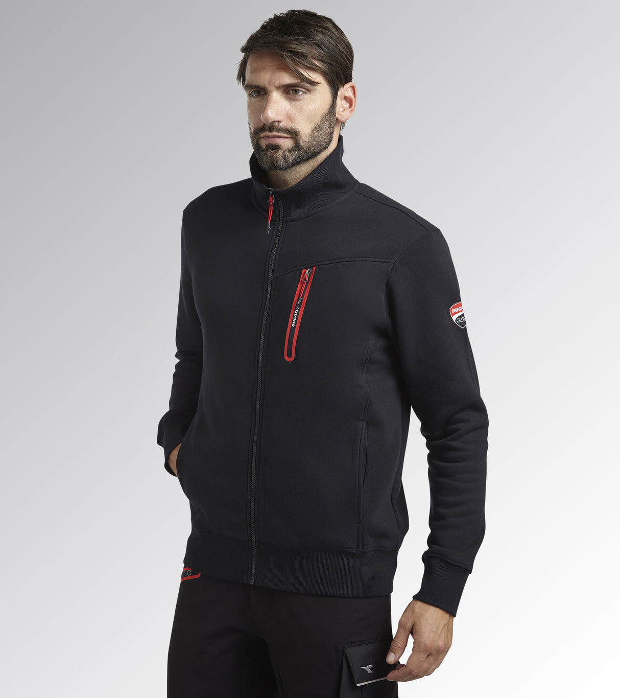 Diadora Utility SWEATSHIRT FZ DUCATI - Felpa con zip frontale - Diadora Utility x Ducati Corse