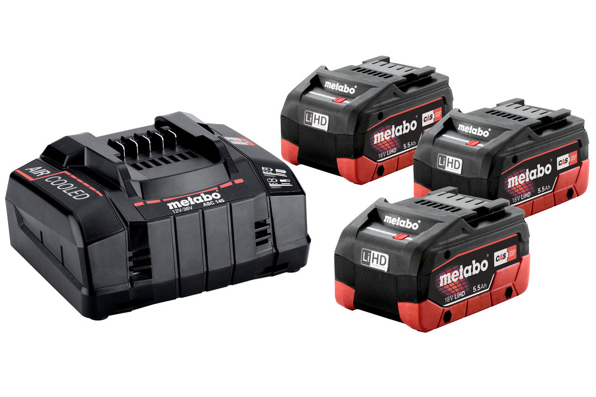 Metabo Set di base 3 x LiHD 5,5 Ah