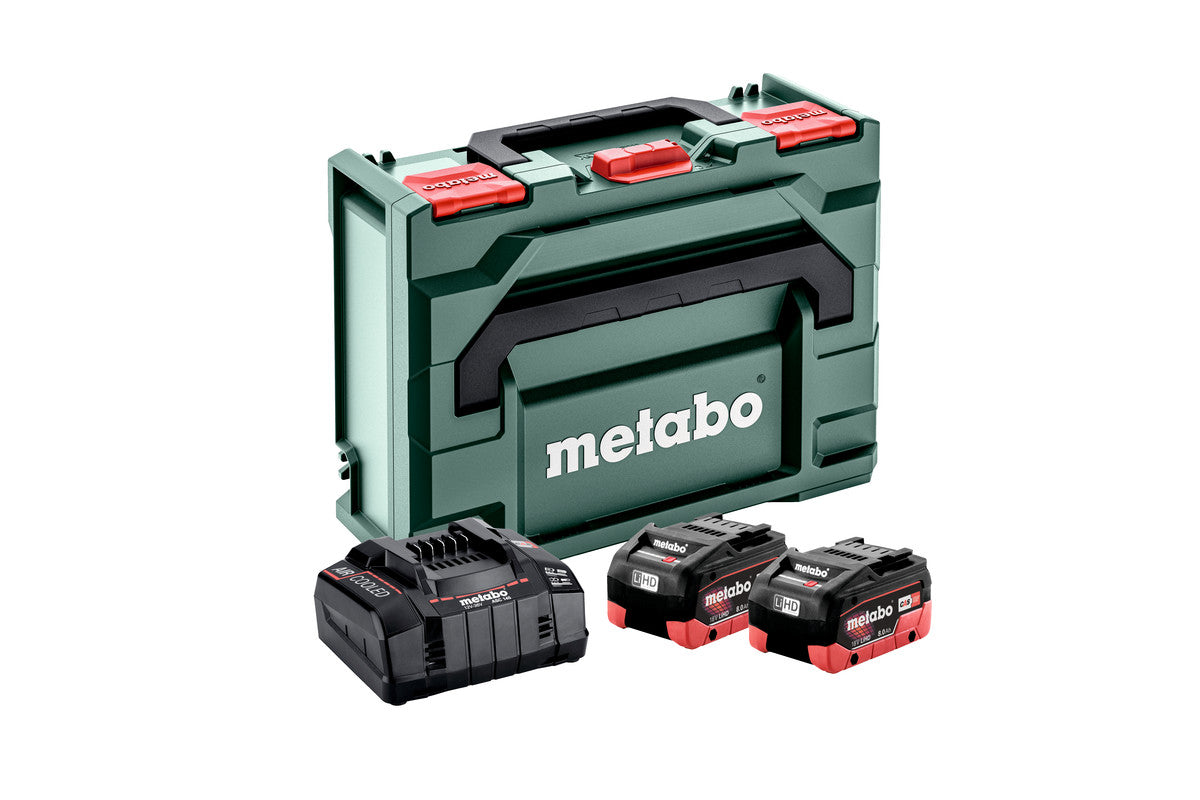 Metabo Set di base 2 x LiHD 8,0 Ah + metaBOX 145