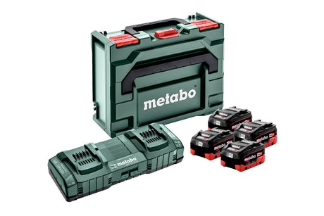 Metabo Set di base 4 x LiHD 8,0 Ah + ASC 145 Duo + metaBOX 145