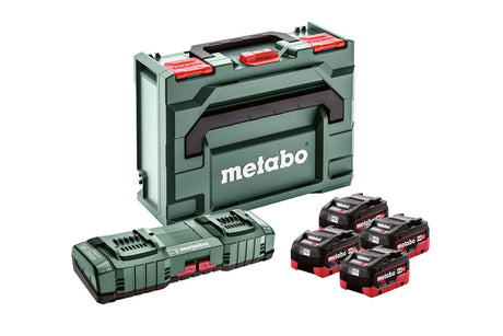 Metabo Set di base 4 x LiHD 5,5 Ah ASC 145 DUO + metaBOX 145