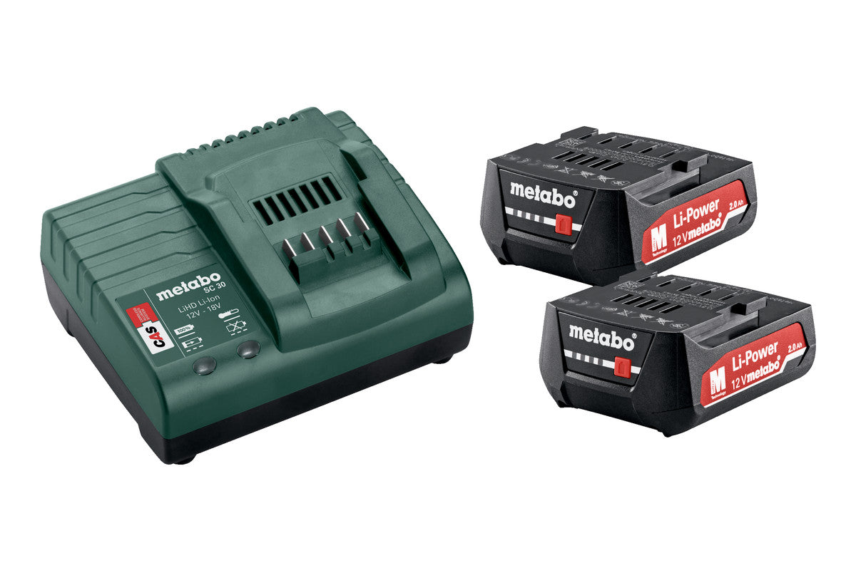 Metabo Set di base 12V 2 x 2,0 Ah