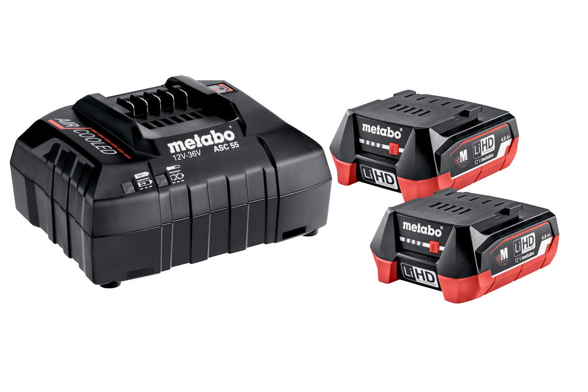 Metabo Set di base 12V 2 x LiHD 4,0 Ah