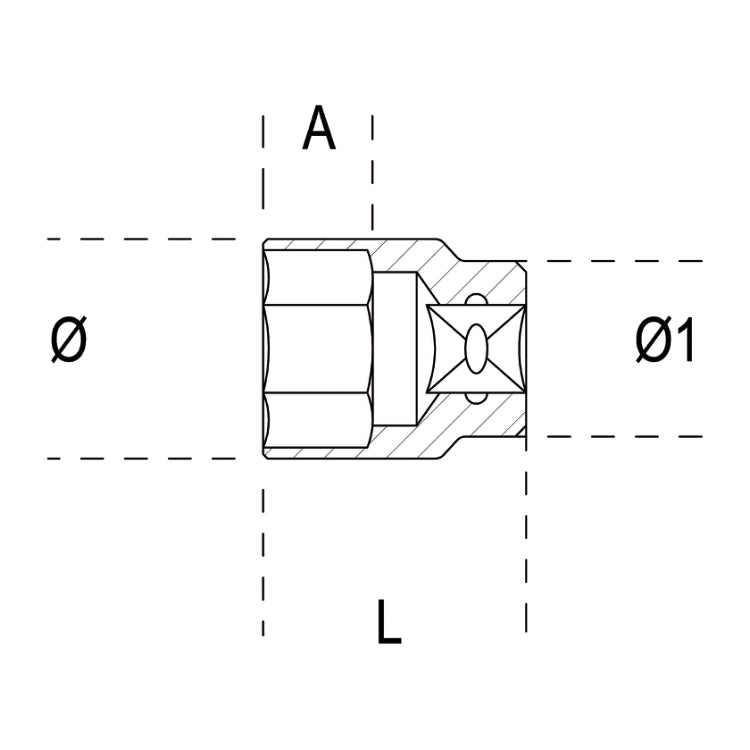 Beta Chiavi a bussola con per viti con profilo Torx® con attacco quadro 1/2" cromate