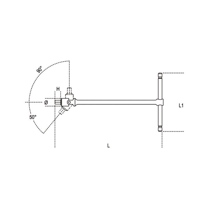 Beta Chiavi a T con maschio snodato per viti con impronta Torx cromate