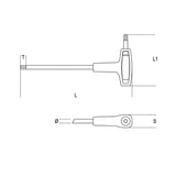 Beta Chiavi maschio piegate con impugnatura per viti con impronta Torx(R) cromate