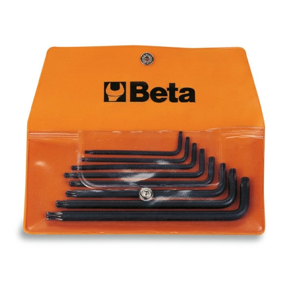 Beta Serie di chiavi maschio piegate per viti con impronta Tamper Resistant Torx®, brunite, in busta