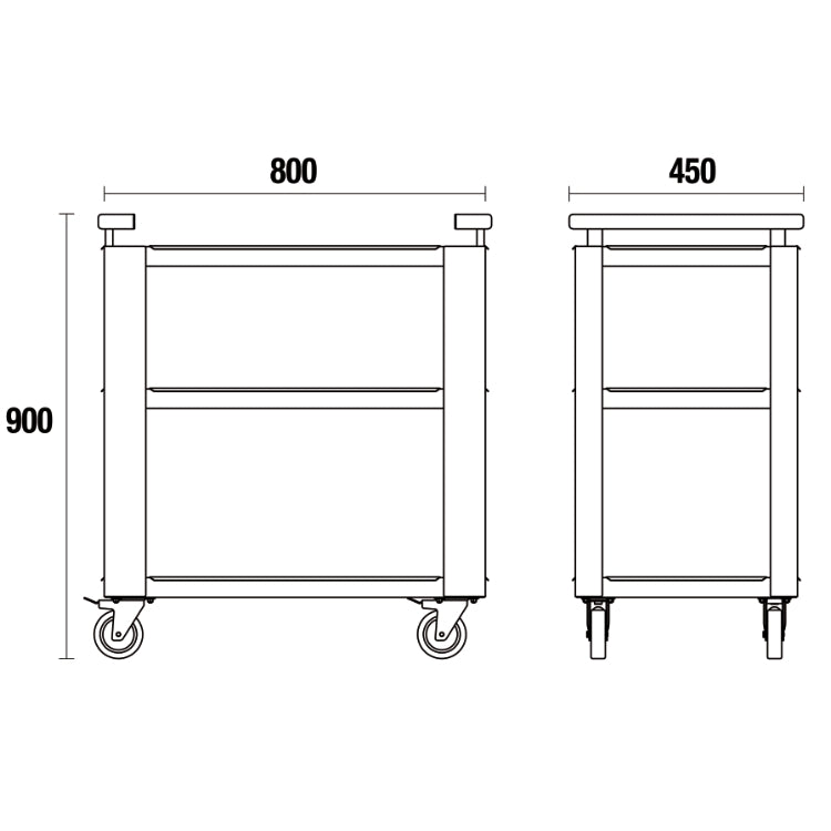 Beta Carrello a 3 ripiani per arredo officina C45PRO