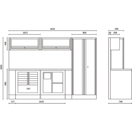 Beta Combinazione arredo officina RSC55