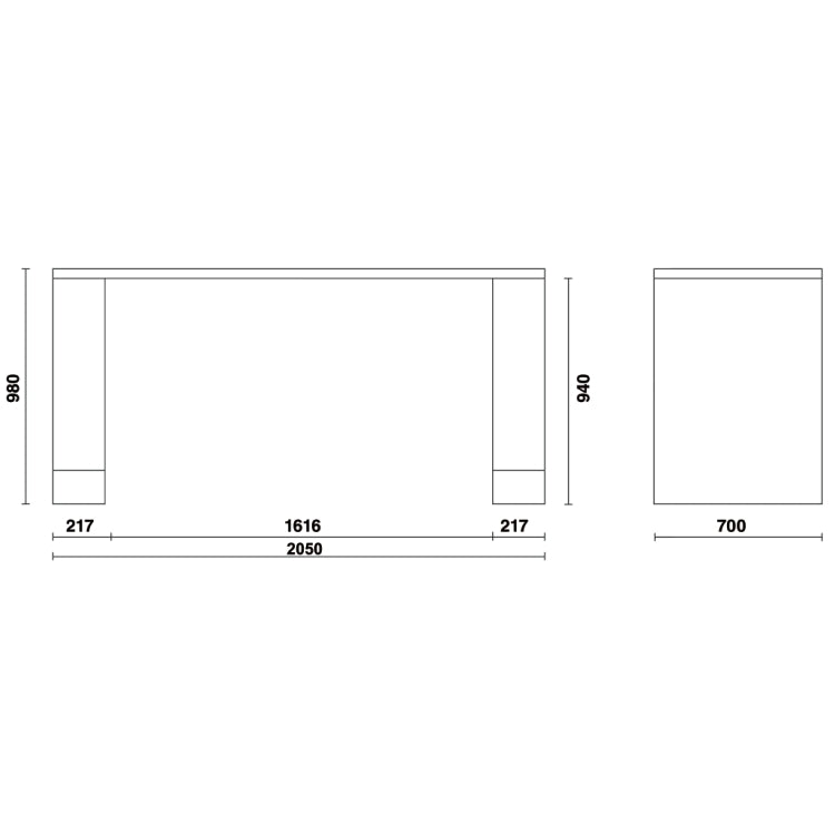 Beta Banco da lavoro da 2 metri per arredo officina RSC55