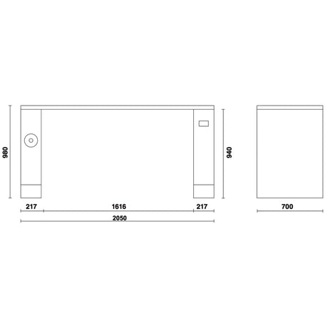 Beta Banco da lavoro da 2 metri per arredo officina RSC55