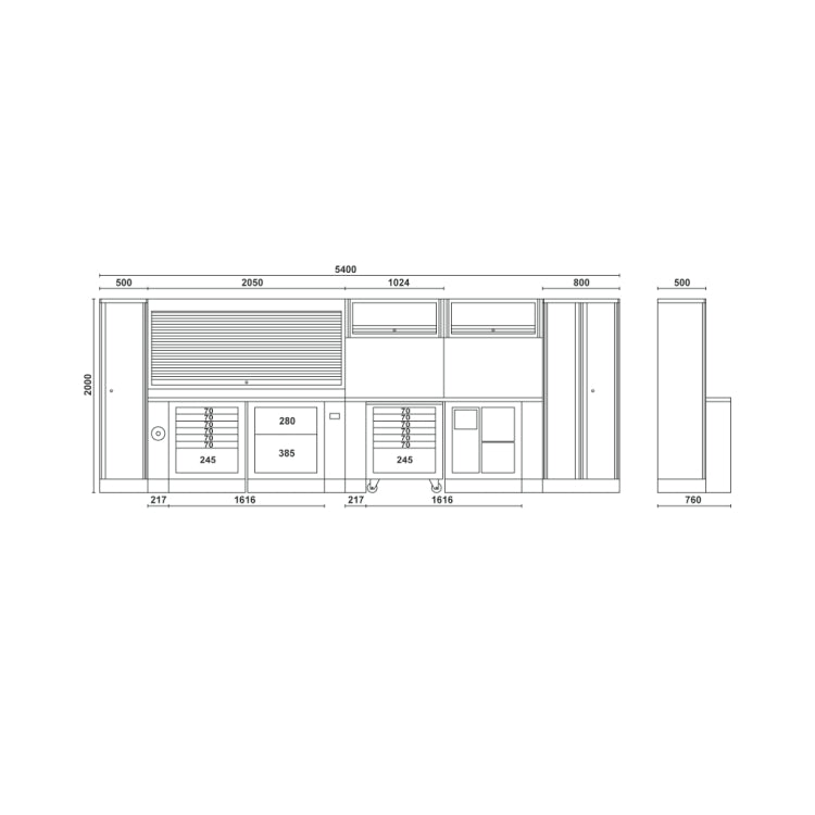 Beta Combinazione completa arredo officina RSC55