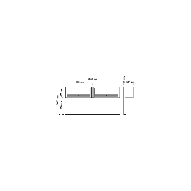 Beta Parete con 2 pensili per arredo officina