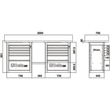 Beta Banco da lavoro "Endurance" con 2 cassettiere da 6 cassetti