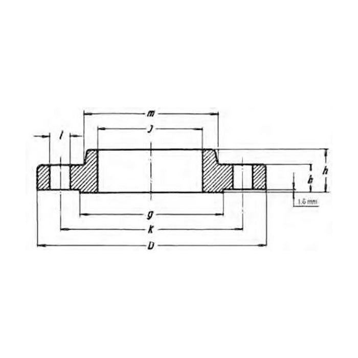 Flangia slip-on ASME B16.5 ANSI 150 lb - Acciaio al carbonio - Olivieri Ferramenta srl