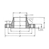 Flangia welding neck ASME B16.5 ANSI 300 lb - Acciaio al carbonio