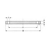 Flangia cieca EN 1092-1 tipo 05A/PN25 - PN 40 - Acciaio al carbonio