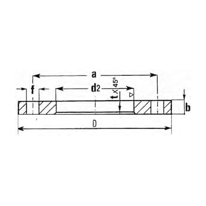 Flangia libera EN 1092-1 tipo 02/PN10 - PN16 - Acciaio al carbonio