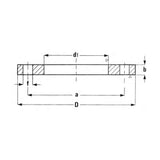 Flangia piana EN 1092-1 tipo 01A/PN6 UNI 2276 - Acciaio inox fuso