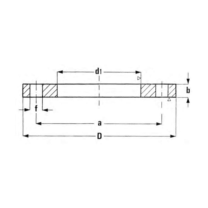 Flangia piana EN 1092-1 tipo 01A/PN16 - Acciaio inox forgiato