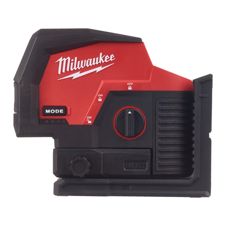 MILWAUKEE Laser lineare Verde M12™ a 2 linee con 2 punti piombo a batteria M12 CLLP-0C
