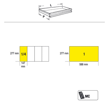 Beta Cassettiera portautensili con 5 cassetti