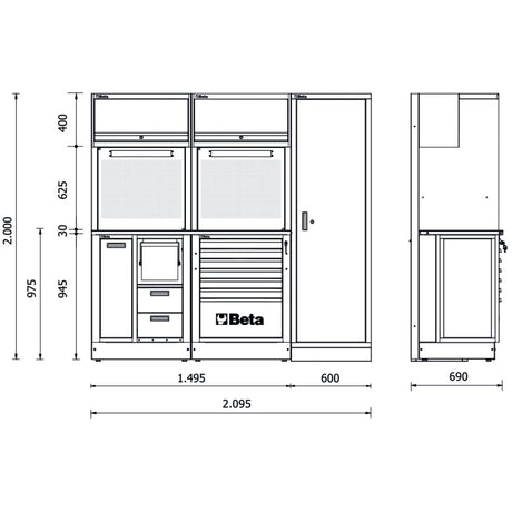 Beta Combinazione arredo officina RSC50