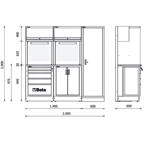 Beta Combinazione arredo officina RSC50