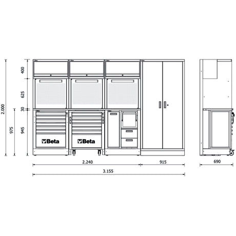 Beta Combinazione arredo officina RSC50