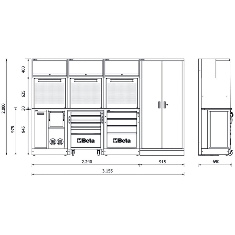 Beta Combinazione arredo officina RSC50