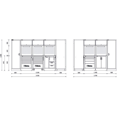 Beta Combinazione arredo officina RSC50