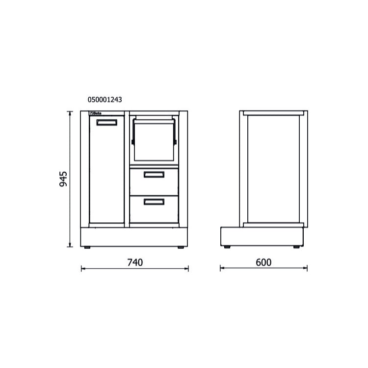 Beta Modulo fisso di servizio per arredo officina RSC50