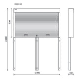 Beta Parete portautensili con tapparella per arredo officina RSC50