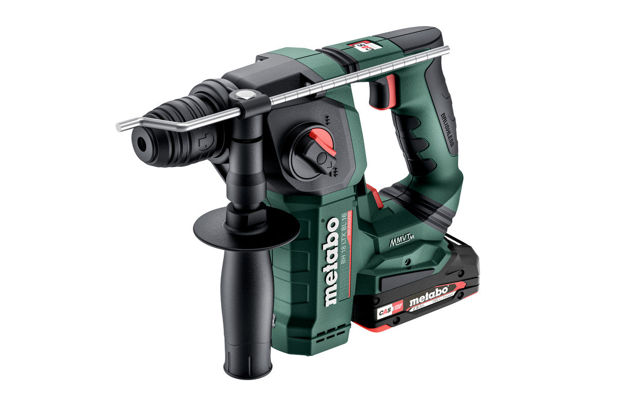 Metabo Martello a batteria BH 18 LTX BL 16 18V 2x2Ah Li-Power Caricabatteria SC 30 metaBOX 145 L