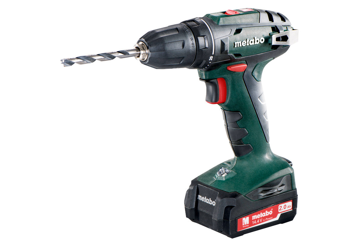 Metabo Trapano-avvitatore a batteria BS 14.4 14.4V 2x2Ah Li-Power Caricabatteria SC 30 Valigetta in plastica