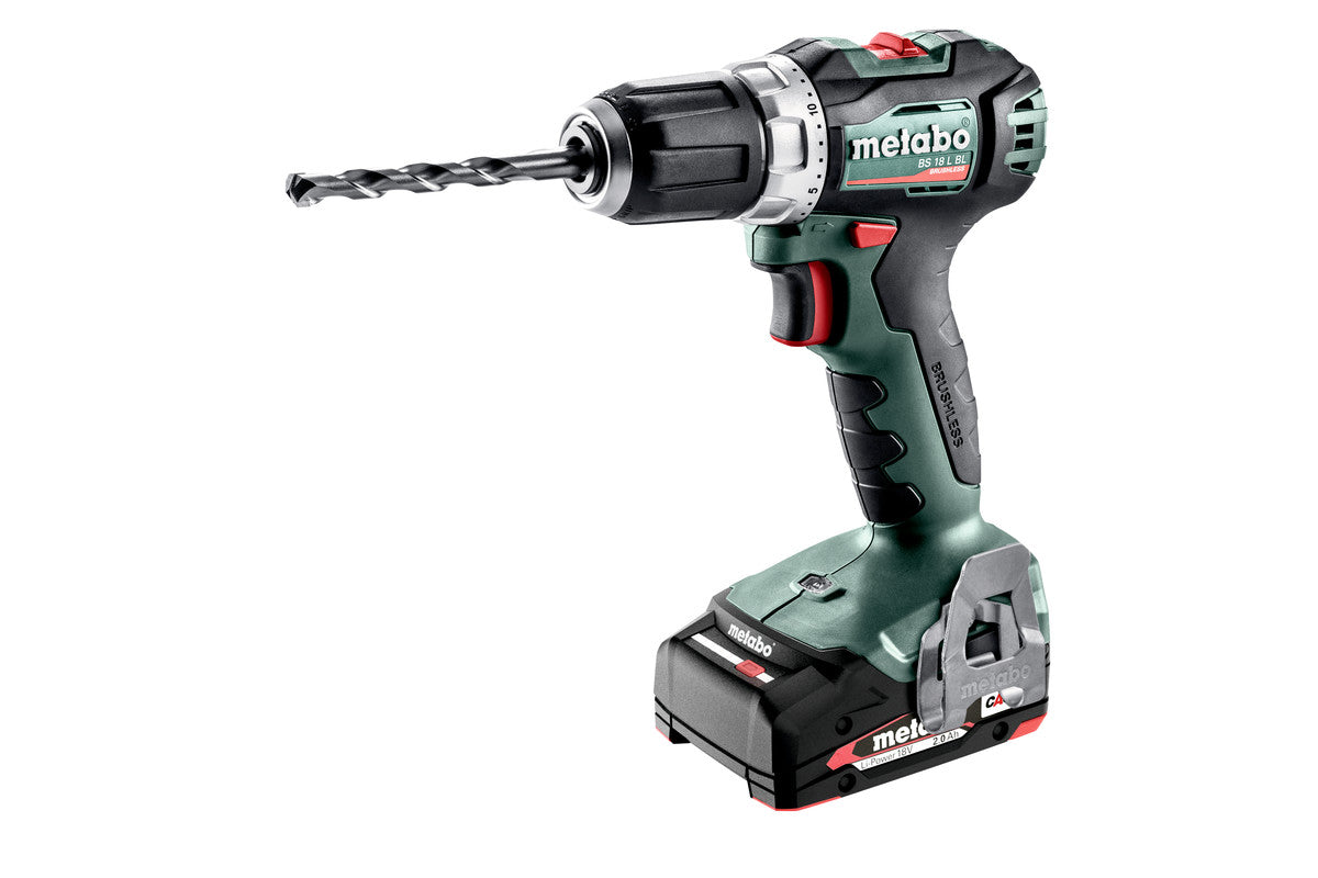 Metabo Trapano-avvitatore a batteria BS 18 L BL 18V 2x2Ah Li-Power Caricabatteria SC 30 metaBOX 145