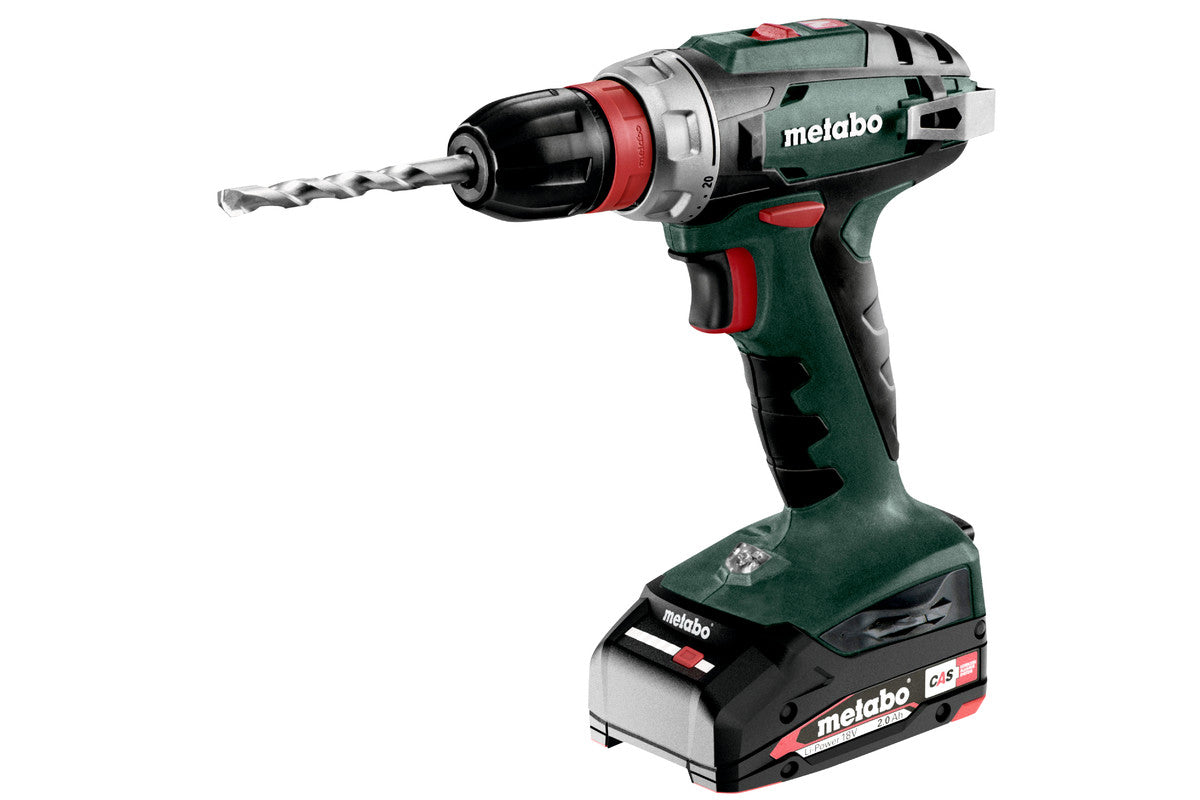 Metabo Trapano-avvitatore a batteria BS 18 Quick 18V 2x2Ah Li-Power Caricabatteria SC 30 metaBOX 145