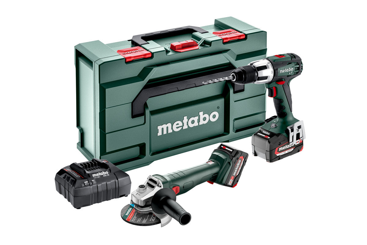 Metabo Macchine a batteria nel kit Combo Set 2.4.2 18 V 18V metaBOX 165 L SB 18 LT + W 18 L 9-125 Quick