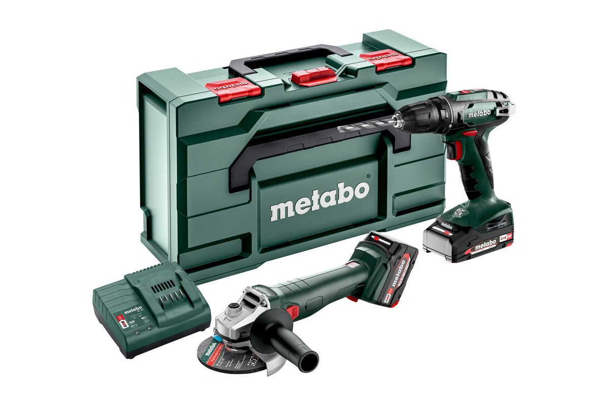 Metabo Macchine a batteria nel kit Combo Set 2.4.3 18 V 18V metaBOX 165 L BS 18 + W 18 L 9-125