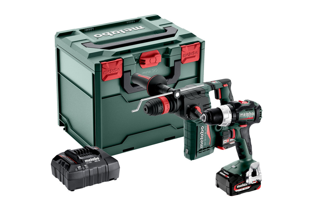 Metabo Macchine a batteria nel kit Combo Set 2.4.8 18 V 18V metaBOX 340 BS 18 LT BL + KH 18 LTX BL 24 Q