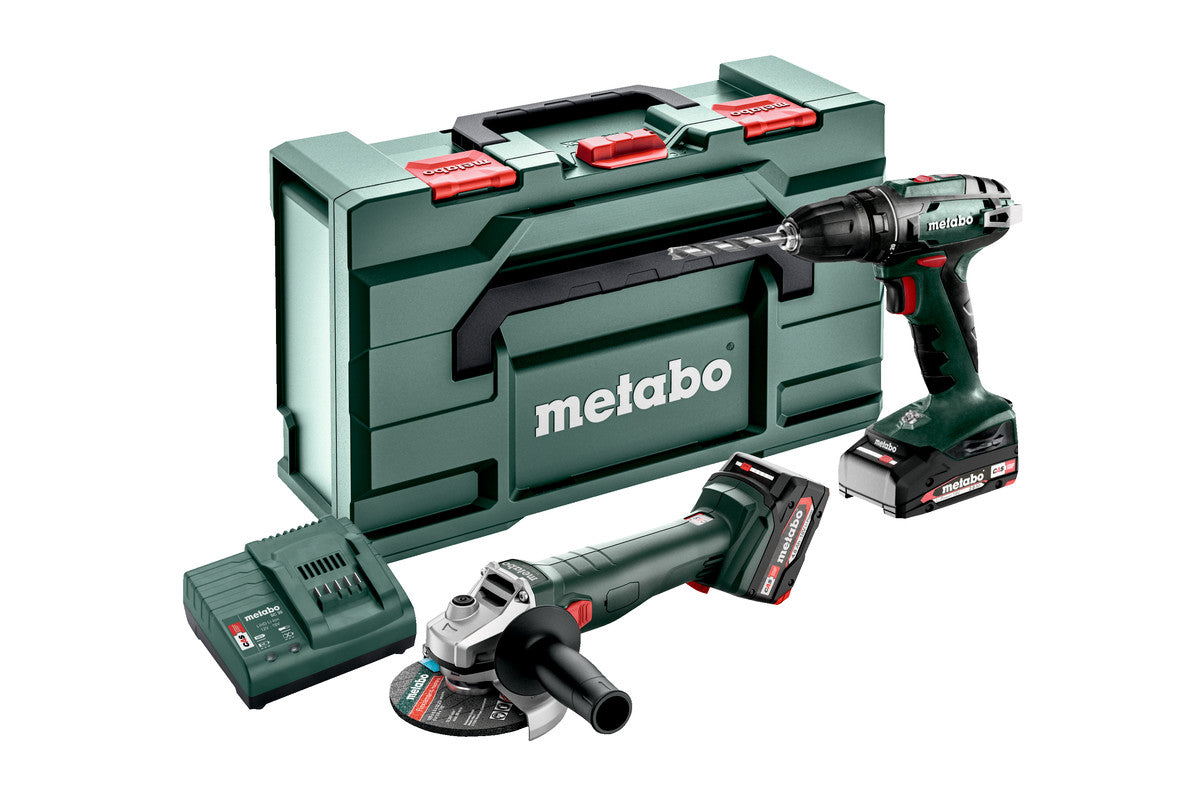 Metabo Macchine a batteria nel kit Combo Set 2.6.6 18 V 18V metaBOX 165 L BS 18 + W 18 7-125