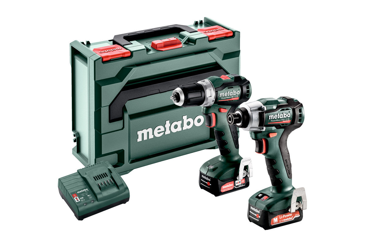 Metabo Macchine a batteria nel kit Combo Set 2.7.3 12 V BL 12V metaBOX 145 PowerMaxx BS 12 BL + PowerMaxx SSD 12 BL