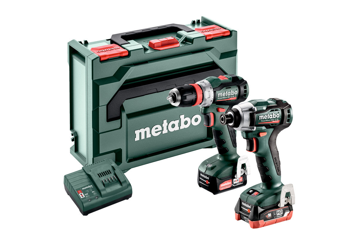 Metabo Macchine a batteria nel kit Combo Set 2.7.4 12 V BL 12V metaBOX 145 PowerMaxx BS 12 BL Q + PowerMaxx SSD 12 BL